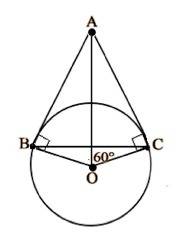 Зточки а до кола з центром.у точці о проведенні дотичні ав і ас (в і с точки дотику).кут аос=60 град
