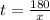 t= \frac{180}{x}