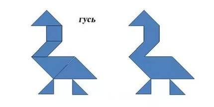 Как сделать из танграма мышку и гуся