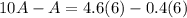 10A-A=4.6(6)-0.4(6)