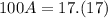 100A=17.(17)