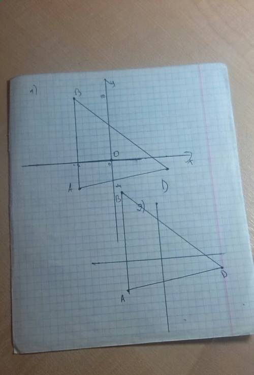 Как построить в прямоугольной системе координат треугольник a(-6; 0)b(1 ; 10) c ( 4; -3 ) и второй т