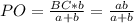 PO= \frac{BC*b}{a+b} = \frac{ab}{a+b}