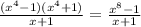 \frac{(x^4-1)(x^4+1)}{x+1}=\frac{x^8-1}{x+1}