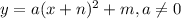 y=a(x+n)^2+m, a \neq 0