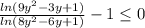 \frac{ln(9y^2-3y+1)}{ln(8y^2-6y+1)}-1 \leq0