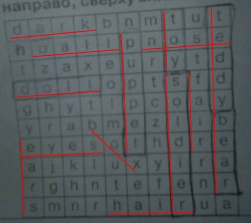 Найди 13 слов по темам игрушки, внешность. слова могут читаться слева направо, сверху вниз и по диаг