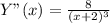 Y"(x)= \frac{8}{(x+2)^3}