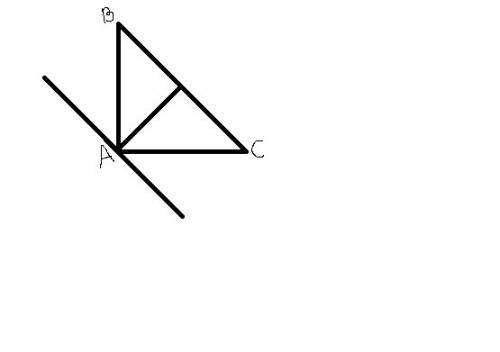 Начертите треугольник abc. проведите через вершину a прямую, параллельную стороне bc