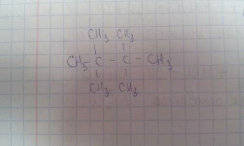 Составьте формулу органического вещества по названию: 2,2,3,3-тетраметилбутан
