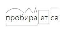 Разобрать по составу слова пробирается