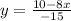 y= \frac{10-8x}{-15}