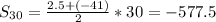 S_{30}=\frac{2.5+(-41)}{2}*30=-577.5