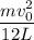 \dfrac{mv_0^2}{12L}