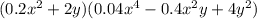 (0.2x^2+2y)(0.04x^4-0.4x^2y+4y^2)