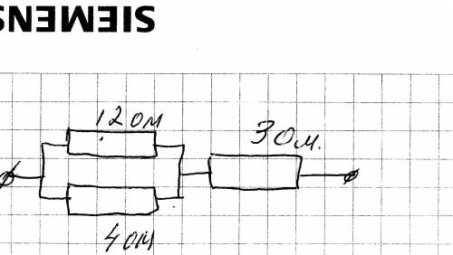 Нарисовать схему соединения r1 = 3 ом, r2 = 4 ом и r3 = 12 ом, при котором общее сопротивление цепи