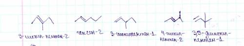 Для вещества следущего строения ch3-hc=c(стрелка вниз ch3)-ch2-ch3. составьте формулы возможных изом