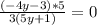 \frac{(-4y-3)*5}{3(5y+1)}=0