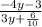 \frac{-4y-3}{3y+ \frac{6}{10} }