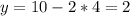 y=10-2*4=2