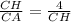 \frac{CH}{CA} = \frac{4}{CH}