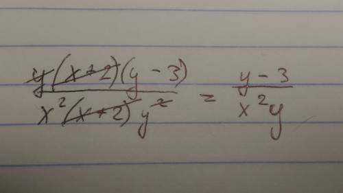 Решите подробно! )сократите дробь у(х+2)(у-3)/х^2(х+2)у^2