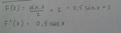 F(x)=sinx/2+2 найти производную функции