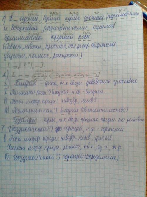 плез 1) выполните синтаксический разбор в густой, буйной траве дрожат, переливаясь и вспыхивая разно