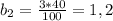 b_{2}= \frac{3*40}{100}=1,2