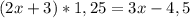 (2x+3)*1,25=3x-4,5