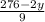 \frac{276-2y}{9}