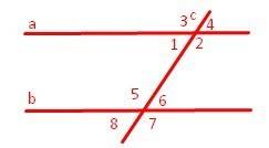 Найдите все углы образованные при пересечении a//b секущей с если отношение между углов равна 7: 8.