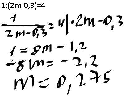 5,2х+3,9-1,6х=18,48 39,5-4а=23,8 1: (2m-0,3)=4 заранее !