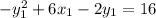 -y_1^2 +6x_1-2y_1=16