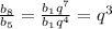 \frac{b_{8}}{b_{5} }= \frac{b_{1} q^{7}}{b_{1} q^{4}}= q^{3}