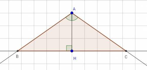 Постройте равнобедренный треугольник по медиане , проведенной к основанию, и углу между этой медиано