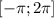 [- \pi ; 2 \pi ]