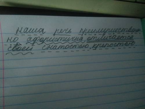 Наша речь преимущественно афористична, отличается своей сжатостью, крепостью нужен синтаксический ра