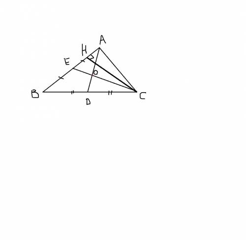 С! 9 класс. желательно с рисунком, медиана ad треугольника abc пересекается с медианой ce в точке o.