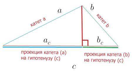 Что такое проекция в прямоугольном треугольнике ? можно получить ответ простыми словами ?