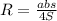 R= \frac{abs}{4S}