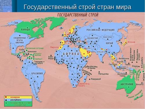 Государства на политической карте мира 6 класс