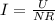 I = \frac{U}{NR}