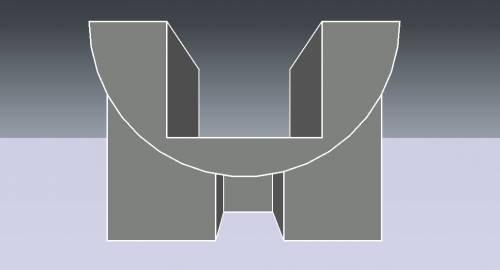Опора представляет собой прямоугольный параллелепипед, к левой (наименьшей) грани которого присоедин