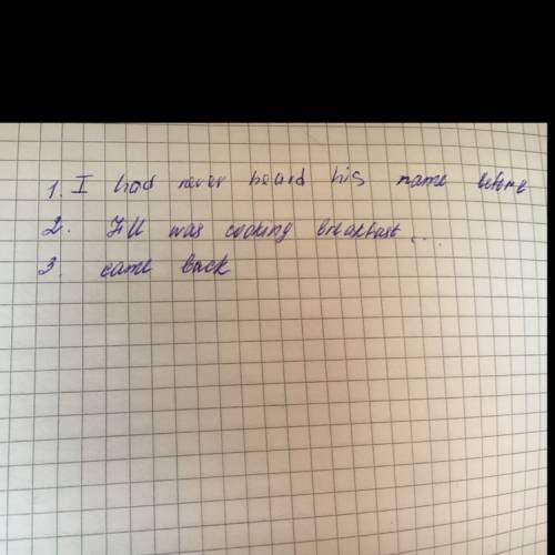 Open the brackets, use the past simple, the past continuous, the past perfect. 1. i never (hear) his