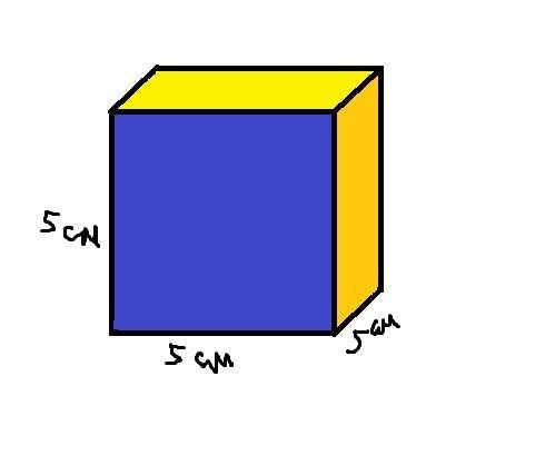 Начертите куб с ребром: а) 5 см; б) 6 см; в) 7 см; г) 8 см. закрасьте переднюю грань синим цветом, в