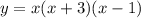 y=x(x+3)(x-1)