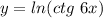 y=ln(ctg \ 6x)