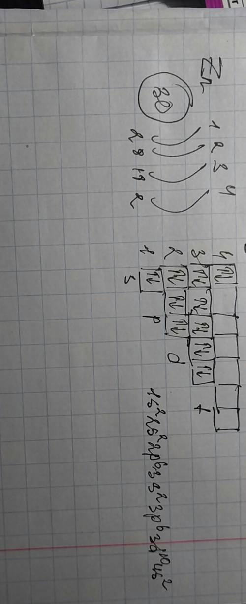 Электронная схема атома элемента 2е,8е,18е,2е. определить элемент, написать его электронную и электр