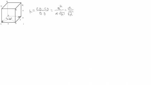 Ребро куба авсда1в1с1д1 равно а см.найдите расстояние между прямыми сс1 и вд